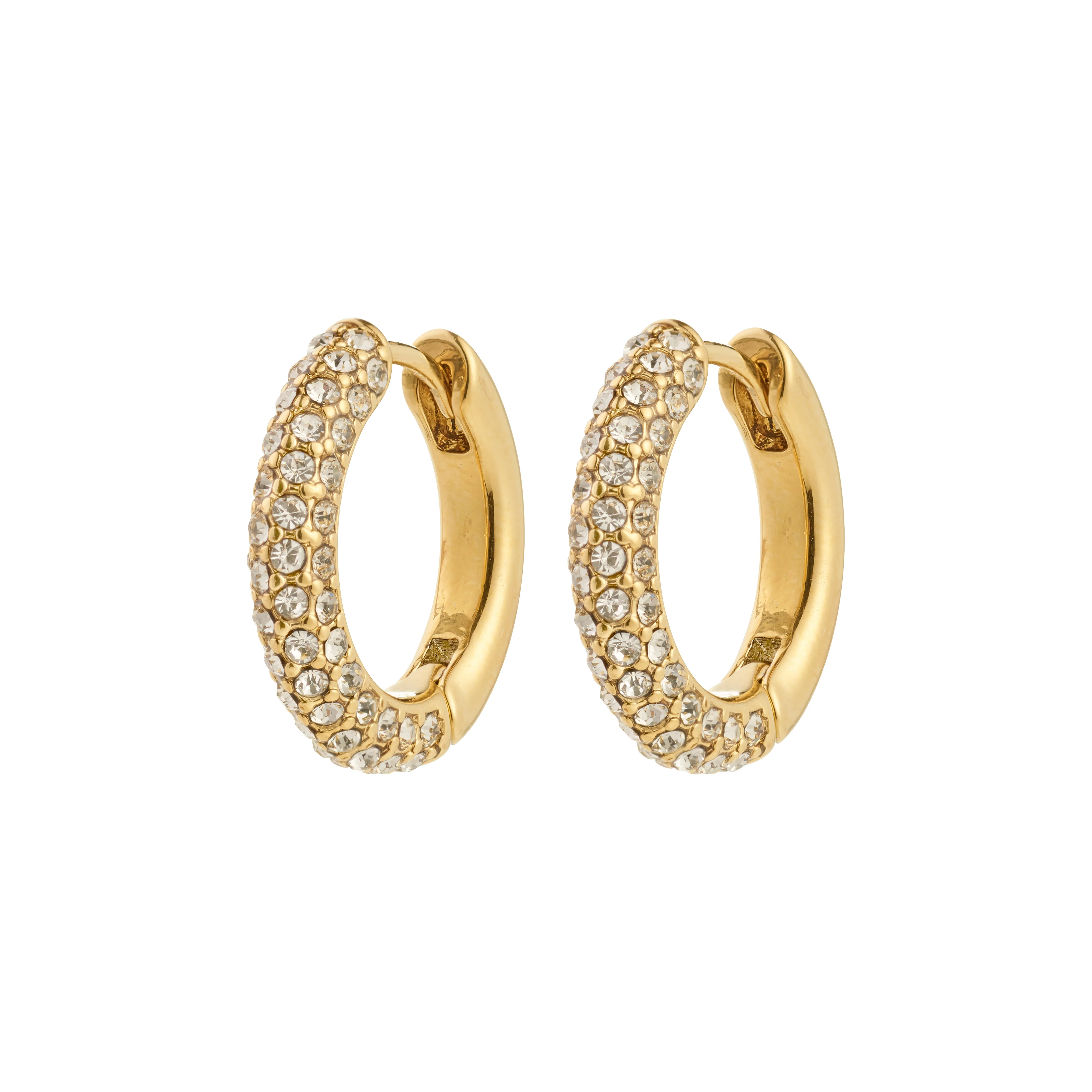 TATUM recycled medium crystals hoop earrings 18 mm