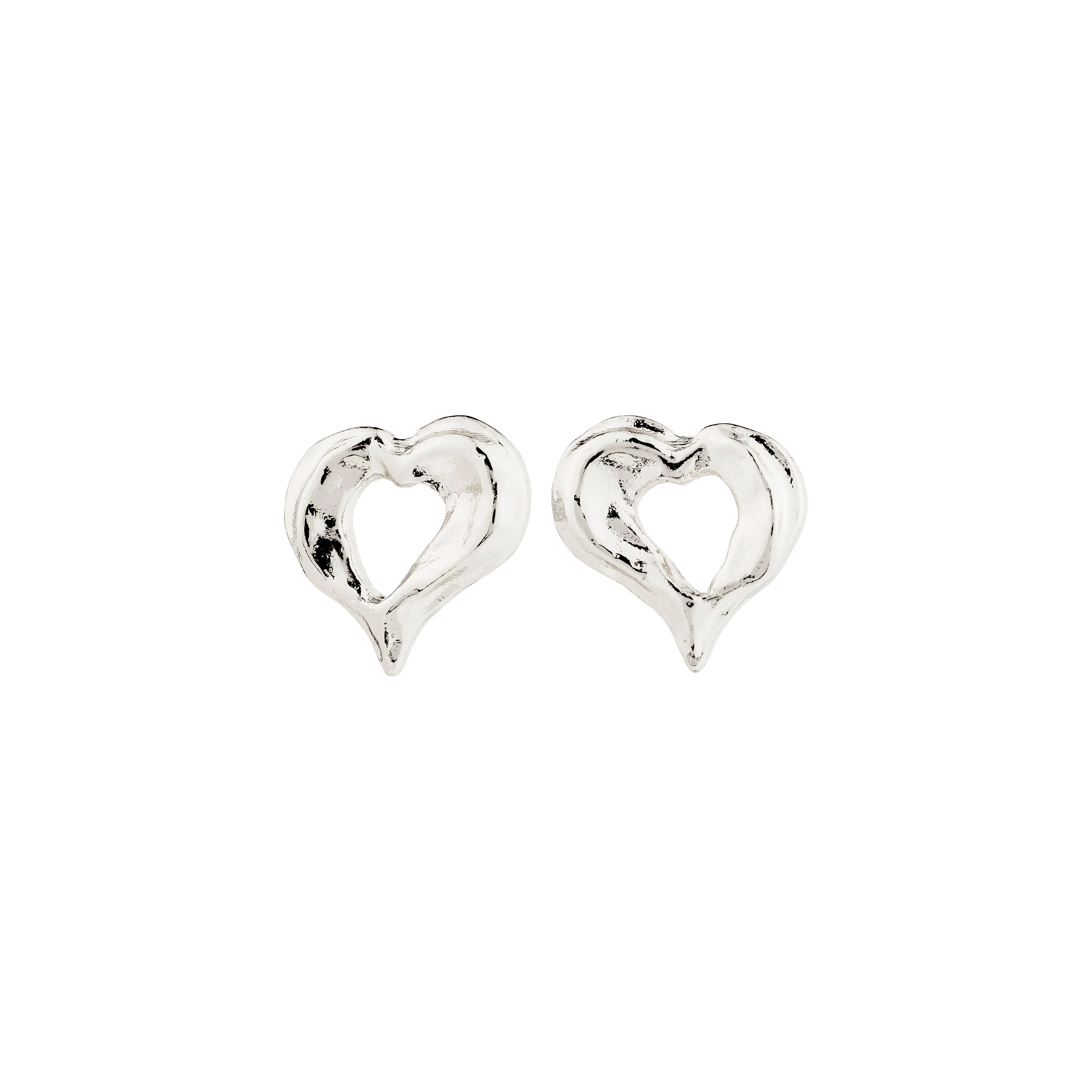 TIDE Recycled Heart Stud Earrings - Image 3