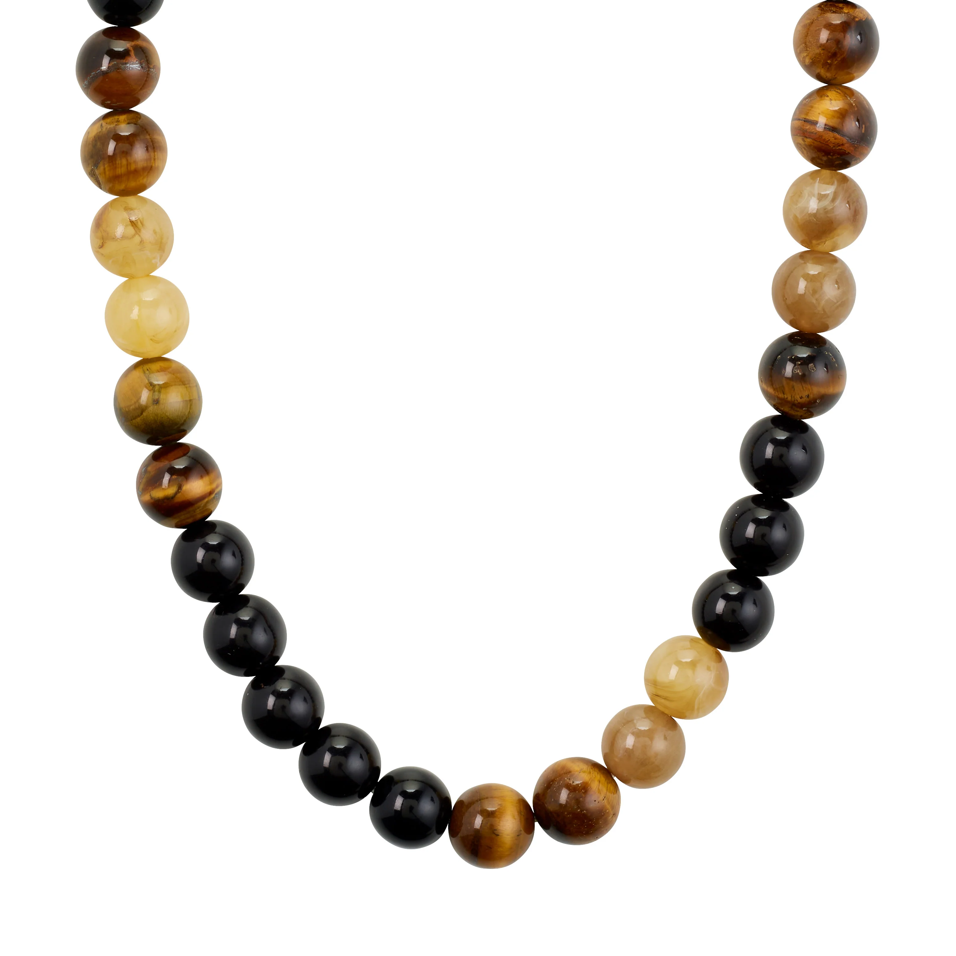 UNFOLD semi-precious stones necklace brown