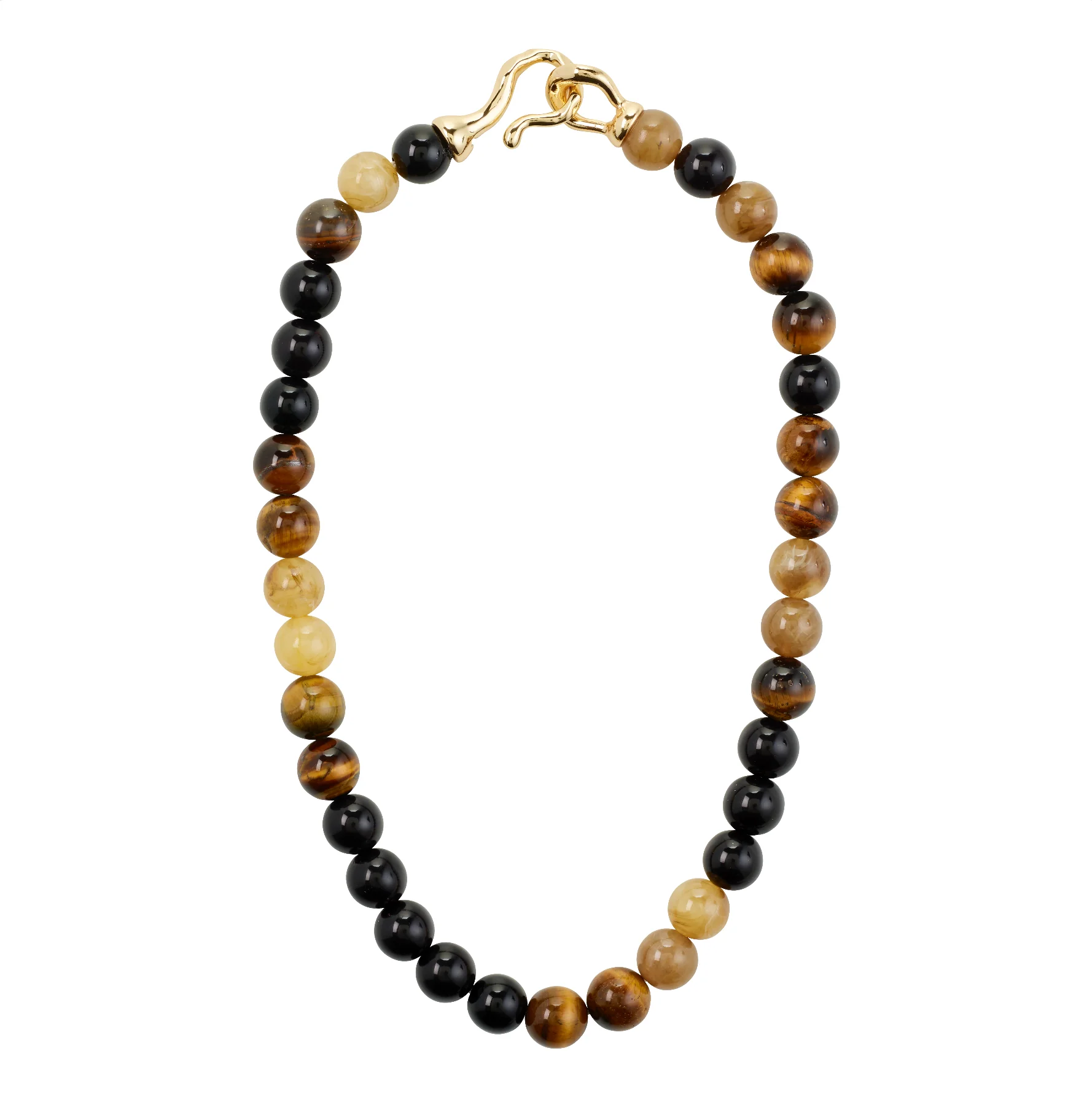UNFOLD semi-precious stones necklace brown - Image 2