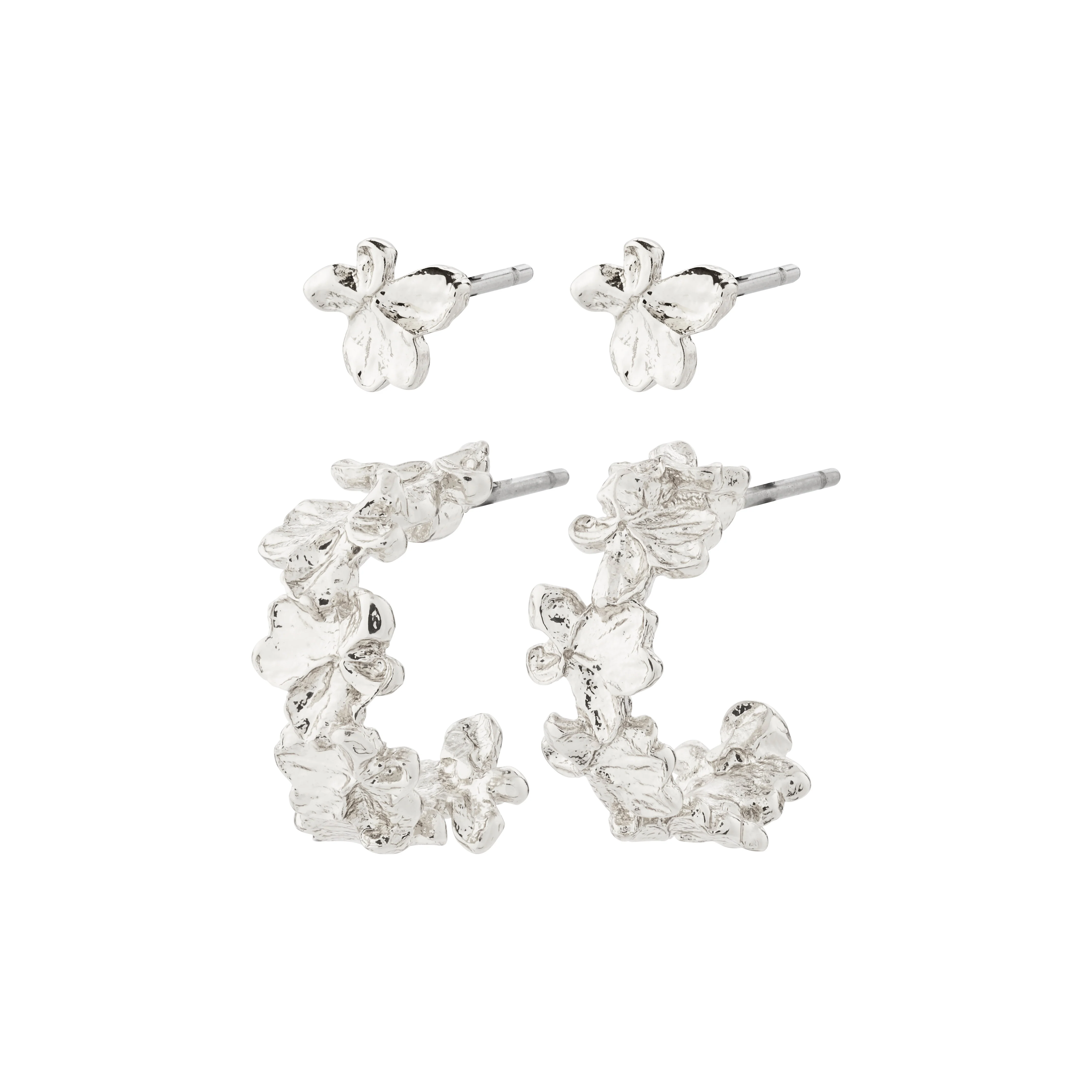 ZHURI recycled flower earrings 2-in-1 set - Image 4