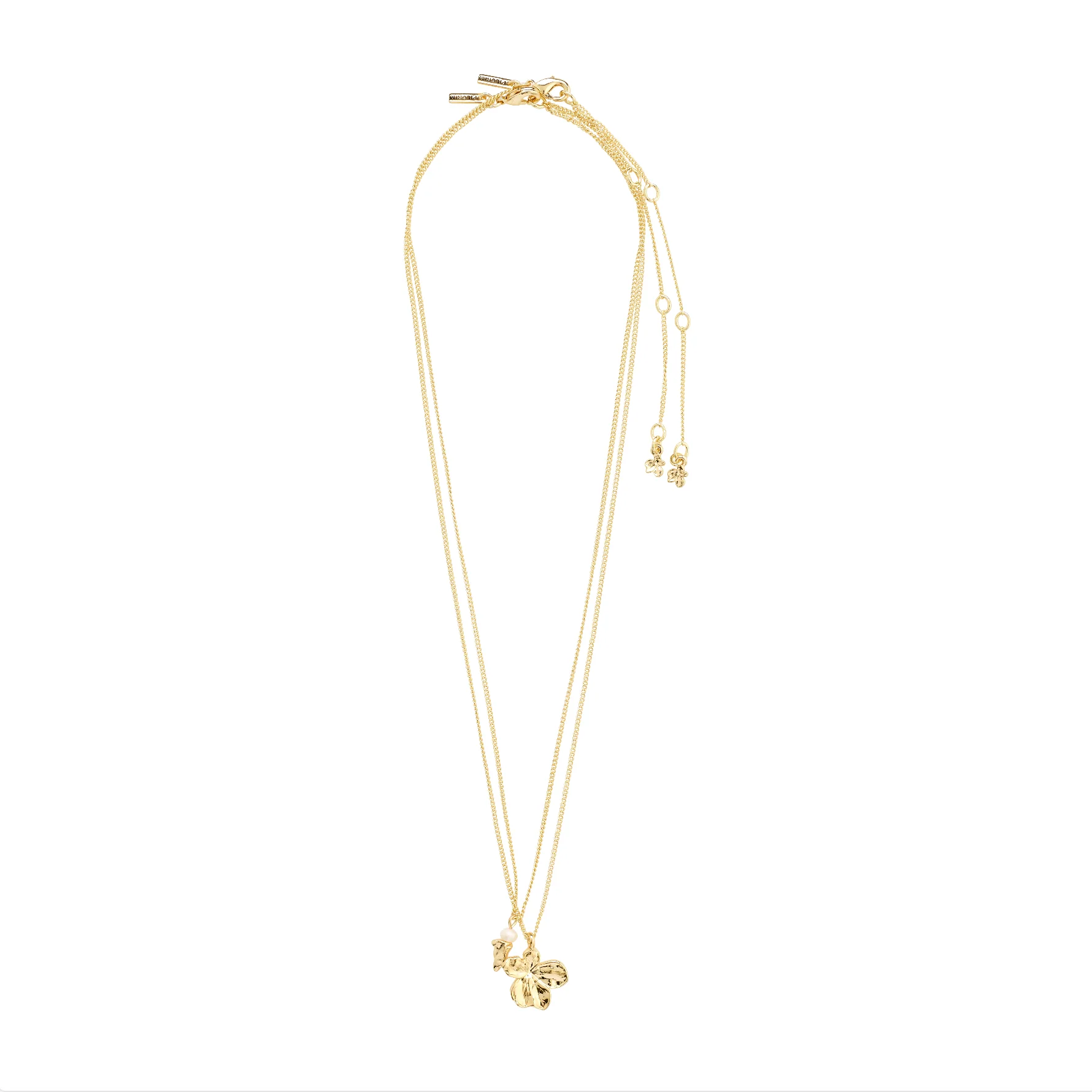 ZHURI recycled flower & pearl necklace 2-in-1 - Image 2
